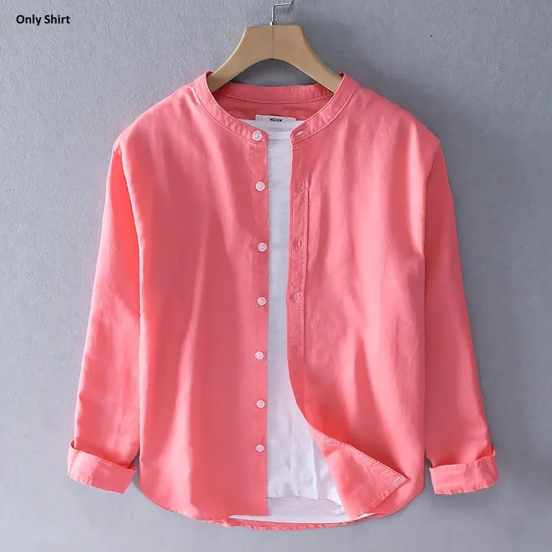 Picture of Men's Solid Colour Ban color Shirt (Pink)