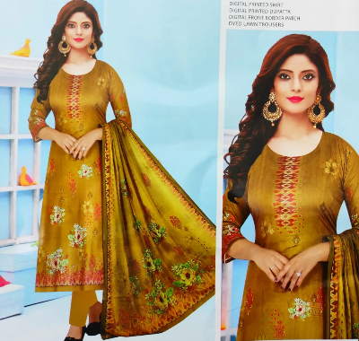 Picture of MALHAR 100% Premium cotton lawn digital printed 3 Piece