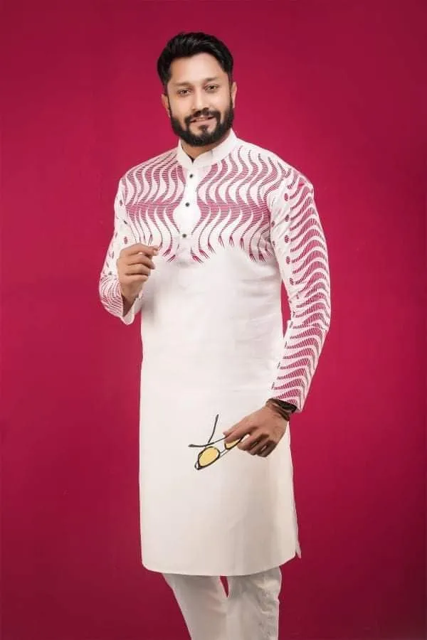 Picture of Printed Panjabi+ Wallet+ Olevs belt Watch+ Perfume Combo Pack