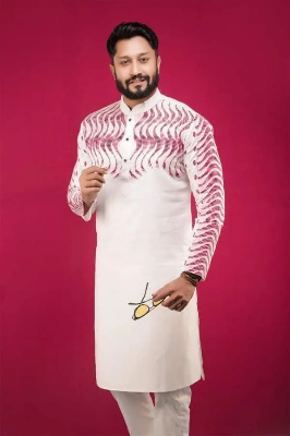 Picture of Printed Panjabi+ Wallet+ Olevs belt Watch+ Perfume Combo Pack