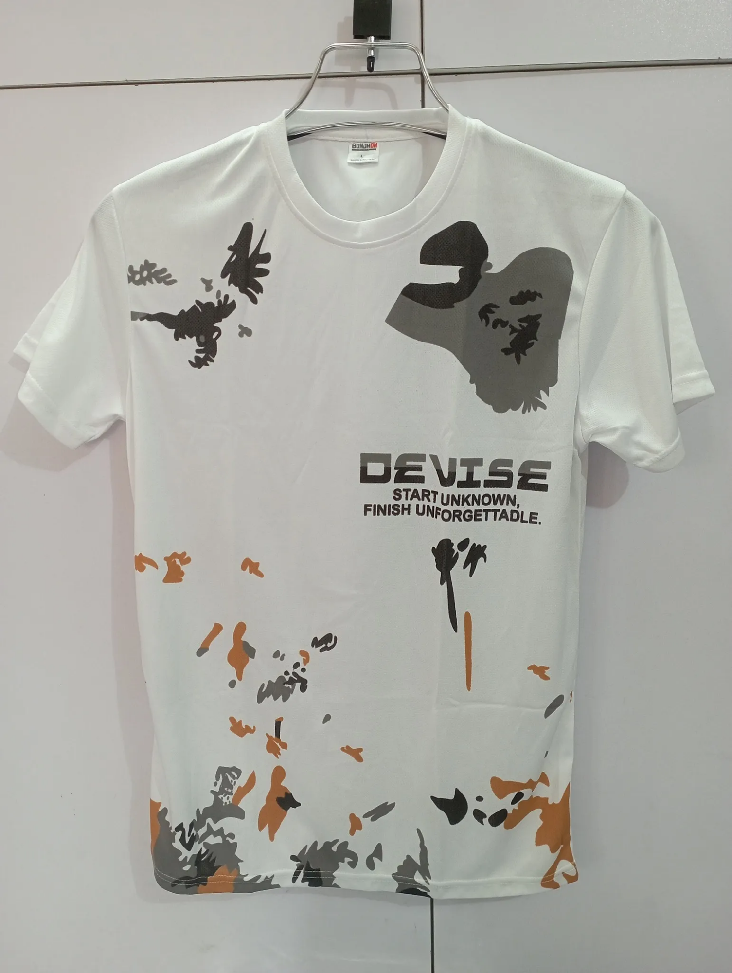 Picture of Stylish Comfortable sports T-Shirt(ASh+White)