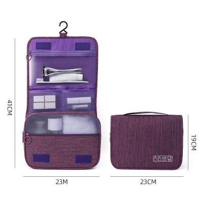 Picture of Large capacity portable bathroom hanging washbag cosmetic makeup storage mens travel toiletry bag with hook