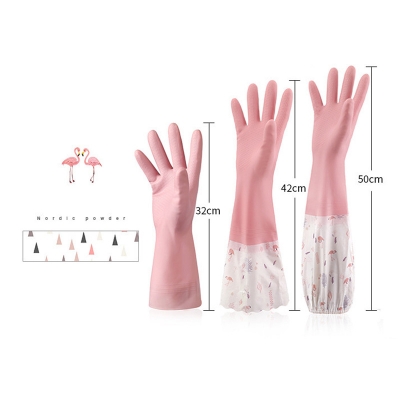 Picture of High Quality Multicolor Silicone Kitchen Hand Gloves for Dish Washing and Housekeeping(Multicolor)