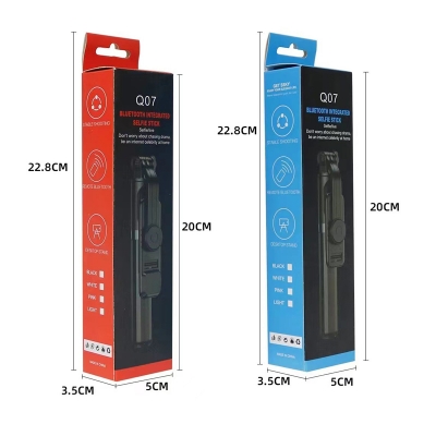 Picture of Q07 Bluetooth Integrated Selfie Stick with Light and Bluetooth Remote Control(Black)
