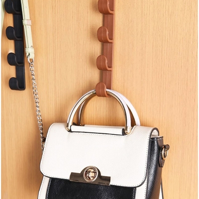 Picture of 1 Pcs Bedroom Door Hanger Clothes Hanging Rack Over The Door Plastic Home Storage Organization Hooks