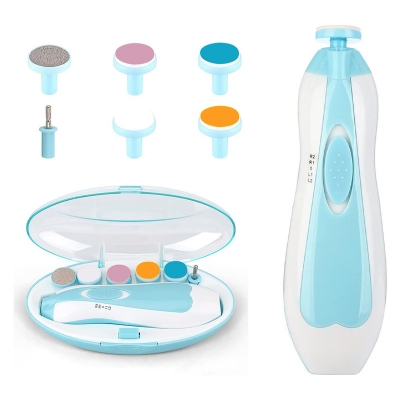 Picture of Baby Electric Nail Trimmer Kid Nail Polisher Tool Baby Care Newborn Clippers Toes Fingernail Cutter Trimmer Infant Manicure Set