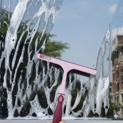 Picture of Silicone Window Scraper Bathroom Clean Tool Window Squeegee Mirror Glass Squeegee Silicone Scraper(Multicolor)