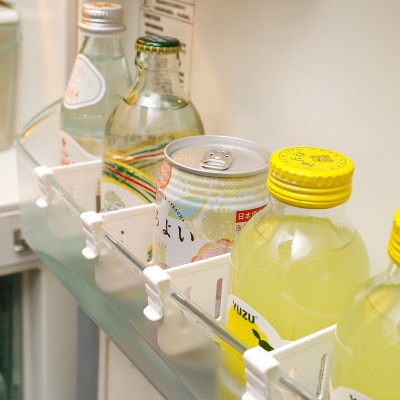 Picture of 10 Pcs Refrigerator Side Divider Household Refrigerator Small Storage Divider Kitchen Storage(Tranaparent)