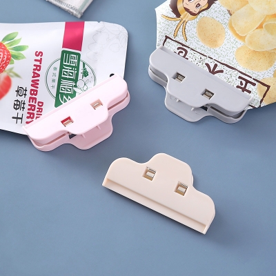 Picture of 3 Pcs Kitchen Snack sealing clip strong food bag clip plastic bag clip or multifunctional clip for package(Multicolor)