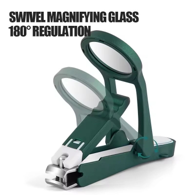 Picture of Magnifying Glass Nail Clippers Elderly and Children Multifunctional Large Opening Pliers Nail Cutter(Green)