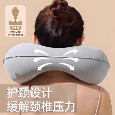 Picture of Foldable Press Inflatable Pillow Portable Airplane Neck Travel U-shaped Pillow for Travel