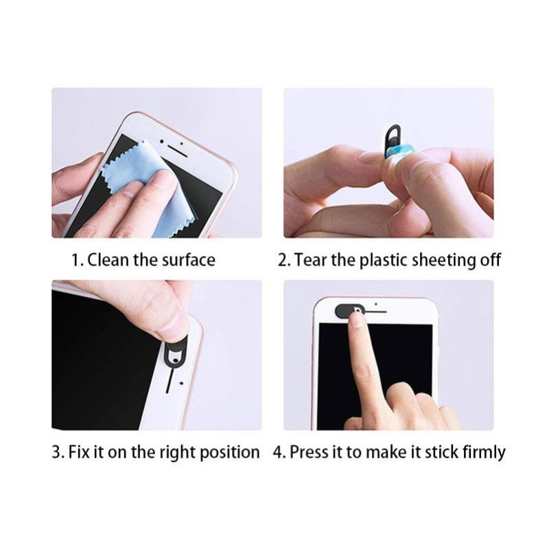 Picture of 2 Pcs Webcam Cover Computer Camera Lens Cover Protector Laptops PC Lens Privacy OEM Custom logo Slider Privacy Protector Plastic