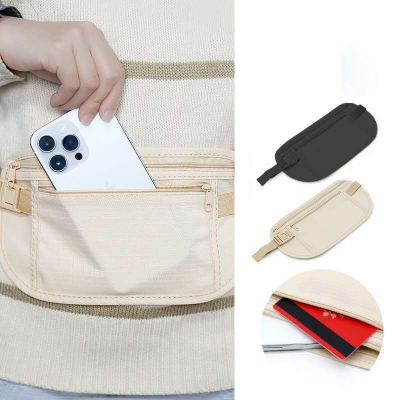 Picture of 1 Pcs Super Outdoor Waist Belt Bag Travel Anti-theft Waist Packs Hidden Under Clothes Belt Wallet Security Travel Pouch