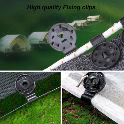 Picture of 50 Pcs Tarp Clips Shade Net Heavy Duty Lock Grip Shade Cloth Fix Plastic Clamp Fence Fabric Clips for Greenhouse Outdoor Net()