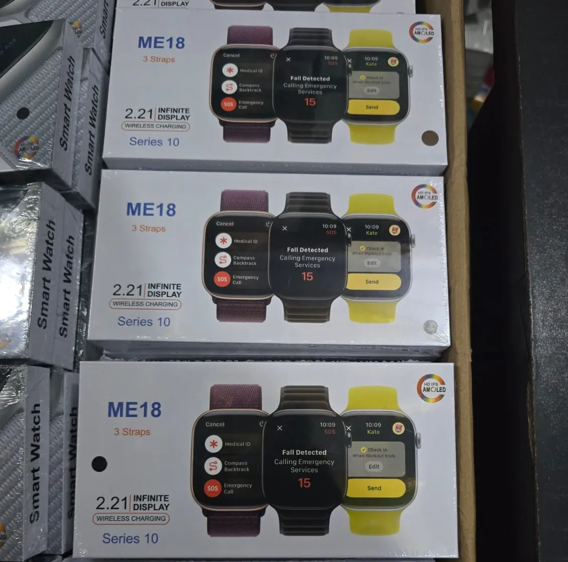 Picture of ME 18 Smart Watch 3 strips 2.21 Infinity display Wiewless charging series 10
