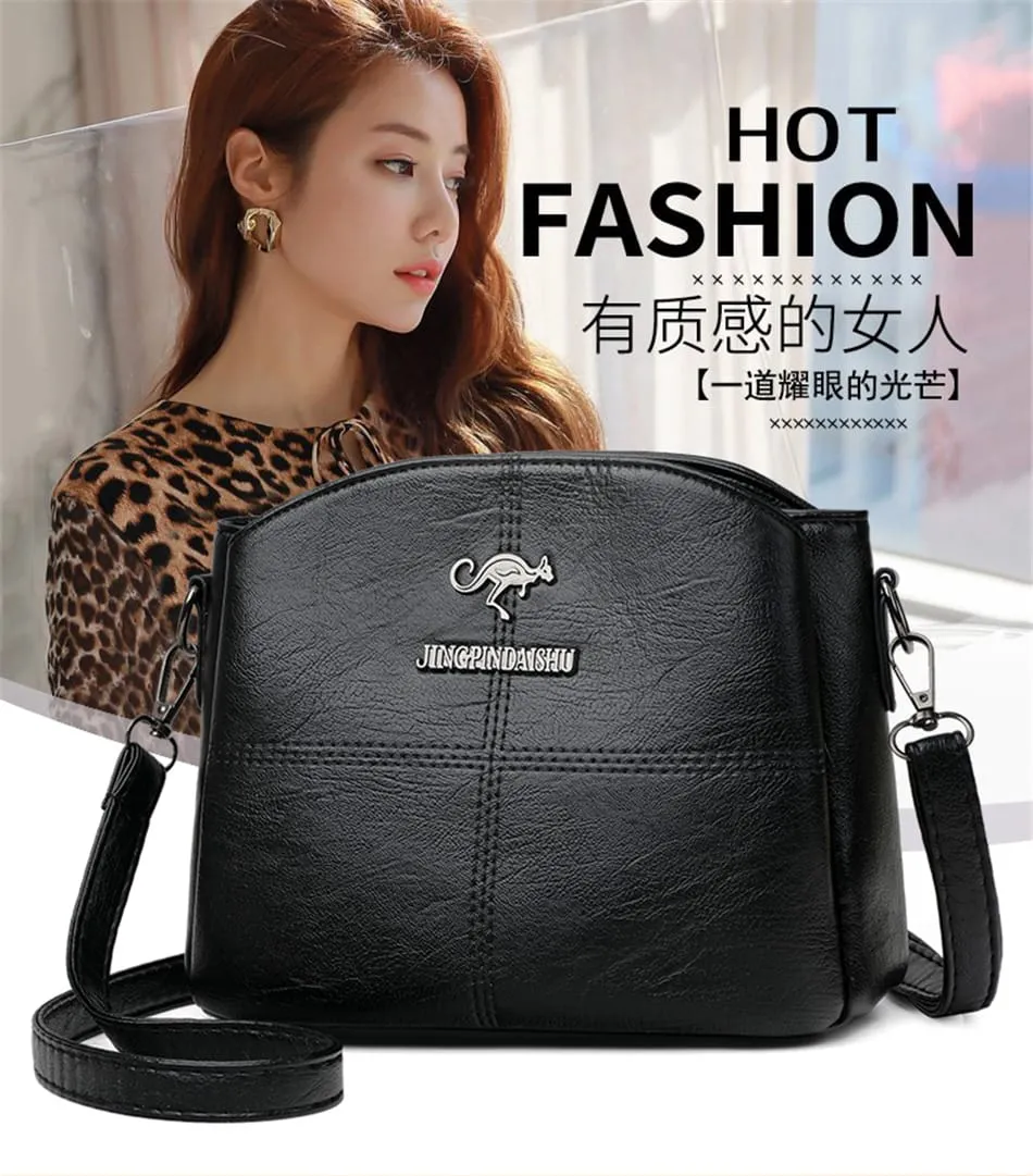 Picture of 3 Layers Luxury Messenger Crossbody Bags black