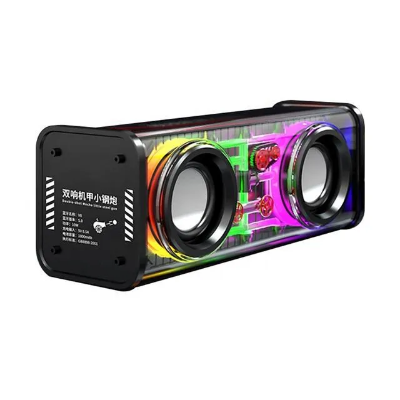 Picture of V8 Transparent Mechanical TWS Subwoofer Wireless Bluetooth Speaker