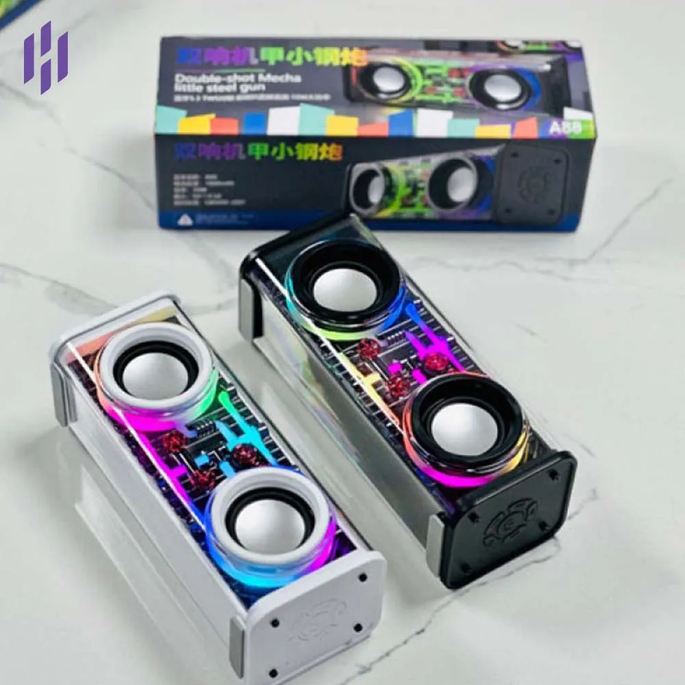 Picture of V8 Transparent Mechanical TWS Subwoofer Wireless Bluetooth Speaker