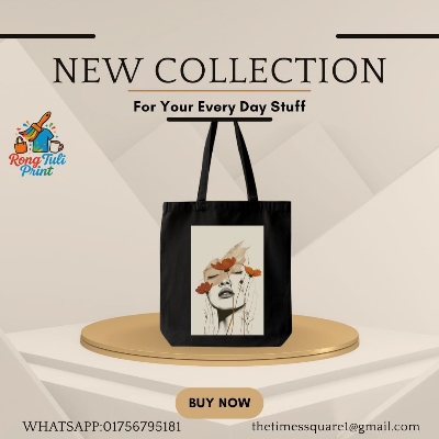 Picture of Cotton Tote Bag for Girls – Art Printed Canvas Shoulder Bag for Daily Use