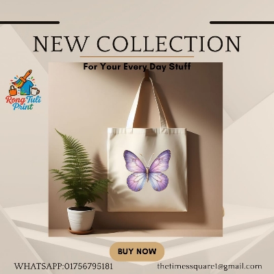 Picture of Canvas Tote Bag for Girls – College, School & Shopping Use | Printed & Stylish