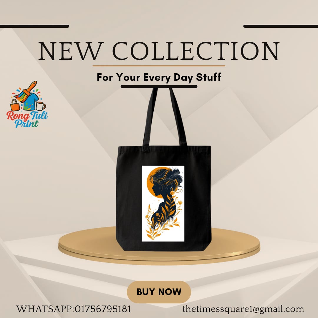 Picture of Canvas Tote Bag for Girls – College, School & Shopping Use | Printed & Stylish