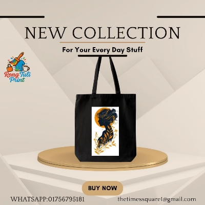 Picture of Canvas Tote Bag for Girls – College, School & Shopping Use | Printed & Stylish