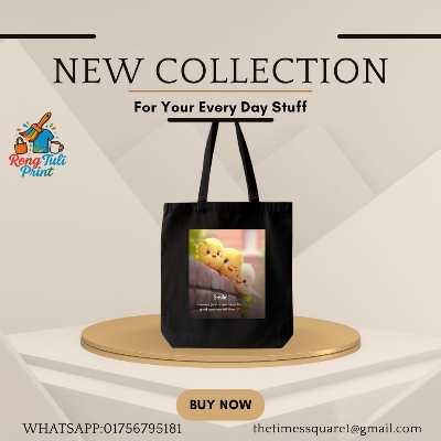 Picture of Canvas Tote Bag for Girls – College, School & Shopping Use | Printed & Stylish