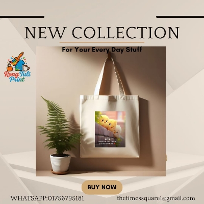 Picture of Canvas Tote Bag for Girls – College, School & Shopping Use | Printed & Stylish