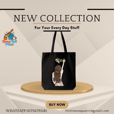 Picture of Trendy Tote Bag for Girls – School/College Friendly | Eco Cotton Canvas Bag