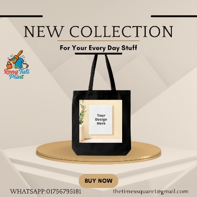 Picture of Cotton Tote Bag – Girls College Bag | School Use | Reusable & Eco-Friendly