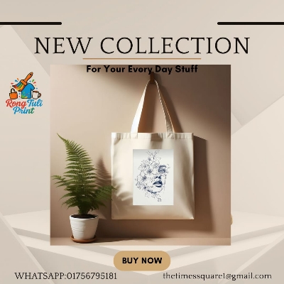 Picture of Canvas Tote Bag for Girls – College, School & Shopping Use | Printed & Stylish
