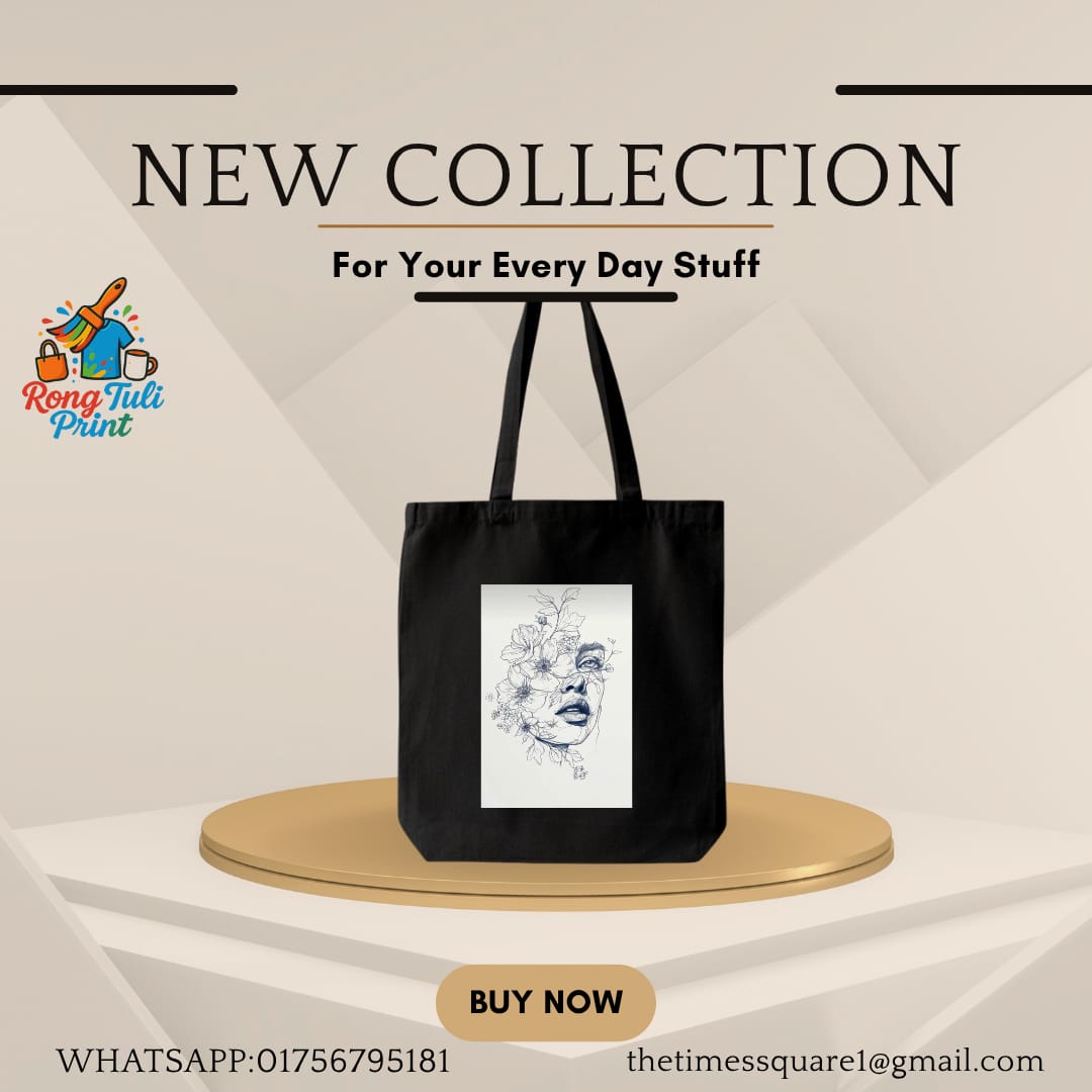 Picture of Canvas Tote Bag for Girls – College, School & Shopping Use | Printed & Stylish