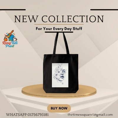 Picture of Canvas Tote Bag for Girls – College, School & Shopping Use | Printed & Stylish