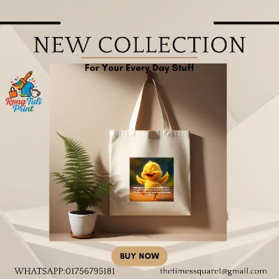 Picture of Canvas Tote Bag for Girls – College, School & Shopping Use | Printed & Stylish