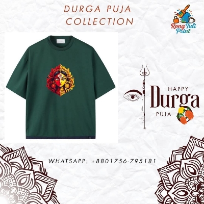 Picture of T-Shirt for Durga Puja Man/Woman Drop Sholder - Genji Black