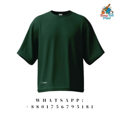 Picture of Green Premium Quality - Drop shoulder t-shirt Deep green