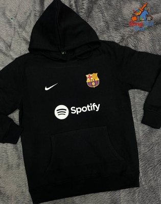 Picture of FC Barcelona Spotify Theme Black Hoody (এফসি বার্সেলোনা স্পটিফাই থিম কালো হুডি) | Premium Fan Edition | Stylish Winter Collection | Unisex Black