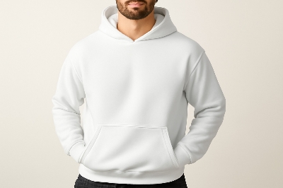 Picture of Premium Quality Plain White Hoody (প্রিমিয়াম কোয়ালিটি প্লেইন সাদা হুডি) | Essential Winter Wear | Minimalist Unisex Sweatshirt White