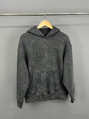 Picture of Oversized Acid Wash Hoodie | Vintage Black Drop Shoulder Sweatshirt for Men/Women| Hudi, Hoodi, Hoody, Hoddie, Hody, Hudie, Hoddy | Winter Sweatshirt শীতের পোশাক | New Hudi / Blanket Hoodie Style Black