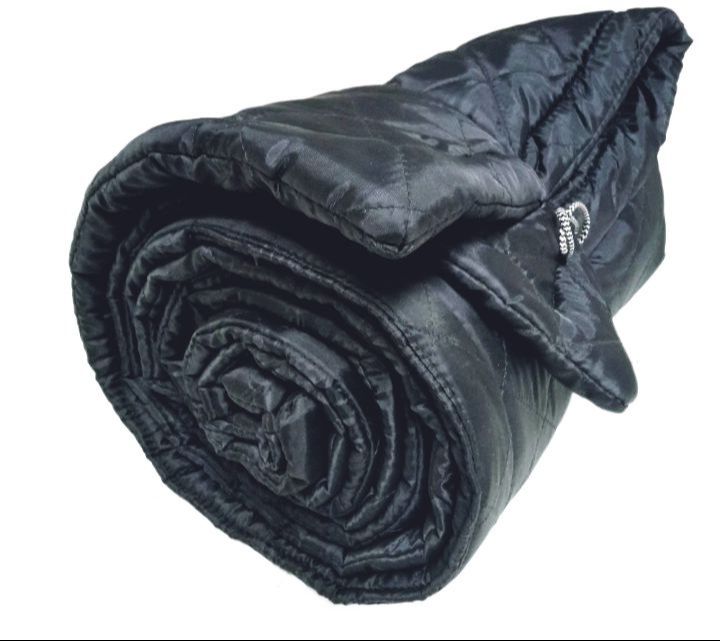 Picture of Portable Single-Size Roll-Up Camping Bed Mattress for Comfortable Outdoor Sleeping - Black