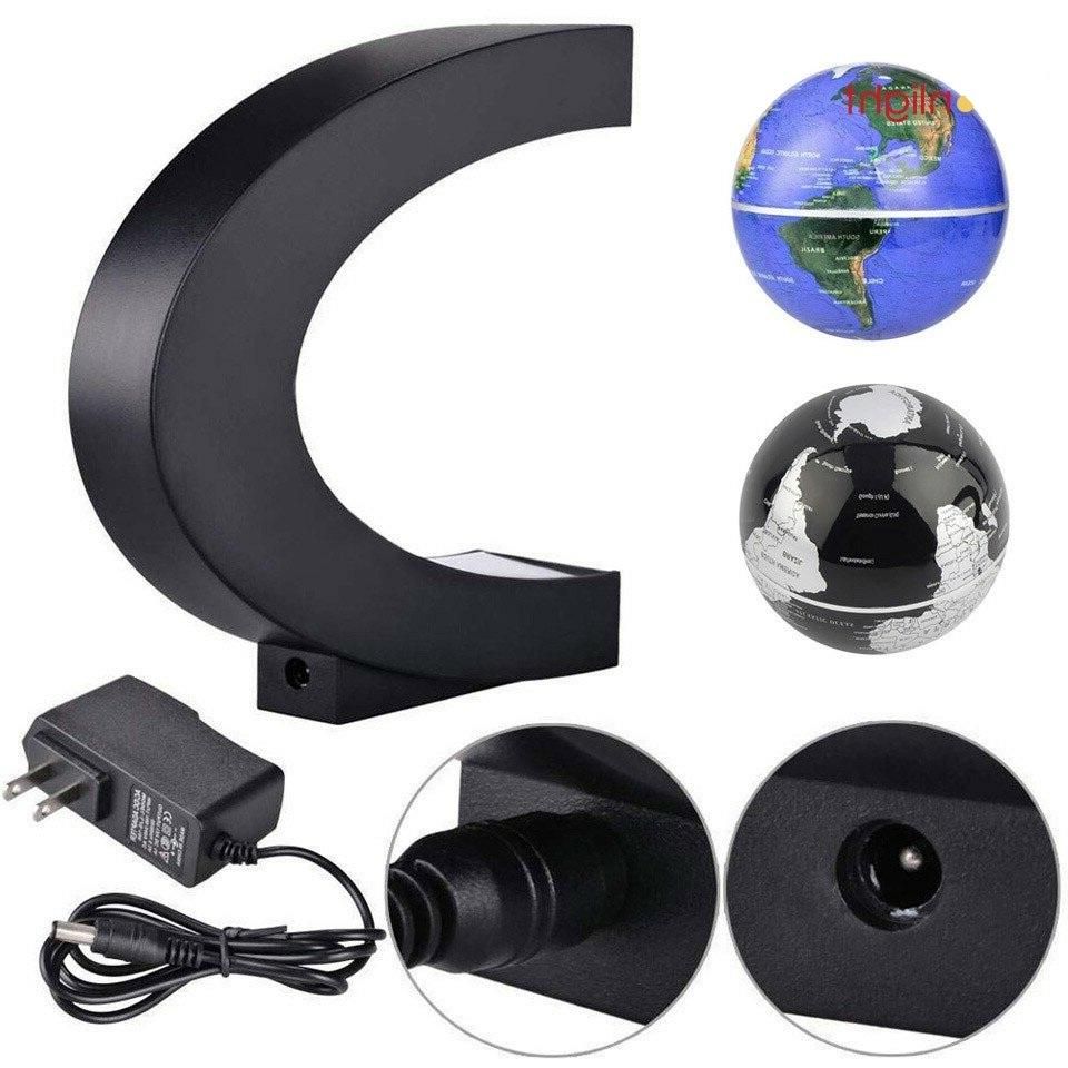 Picture of Magnetic Anti gravity Floating Globe World Map Floating Magnetic levitation Globe Light World Map Electronic Antigravity - Black