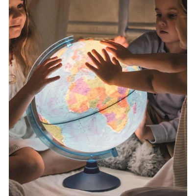 Picture of Globe Light Rotating Swivel Map Home Office Decore - Black