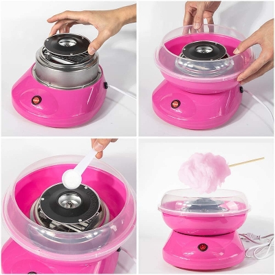 Picture of Electric DIY Sweet Cotton Candy Maker Cotton Candy Floss Maker Machine with Candy Floss Sticks for Homemade Sweet Birthday Family Party