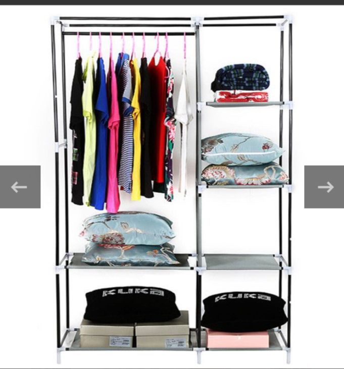 Picture of Portable Canvas China Wardrobe Fabric Wardrobe Ana - Innovative Design - Exclusive Experience - Brown