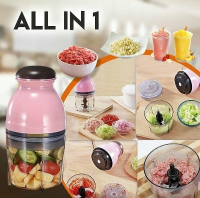 Picture of Multifunction Capsule Cutter Quatre Unique Blender System Design Mini Electric Food Processor and Chopper, Mixer, Meat Grinder, Crusher, Mincer