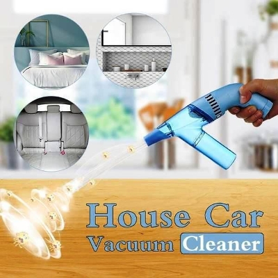 Picture of Portable Vacuum Cleaner Multi-Function Battery-Operated Cordless Cleaner with Brush - Blue