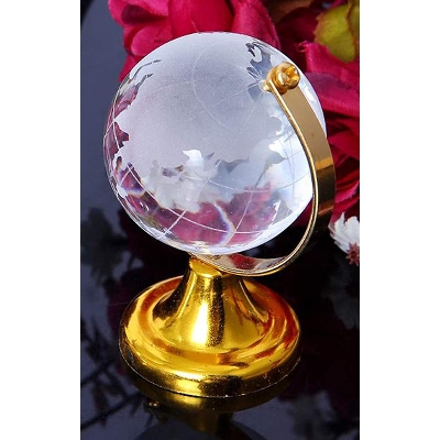 Picture of Crystal Globe Feng shui for success victory Table/Desk Decor - Clear