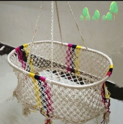 Picture of Cotton Baby Hammock Baby Cribs Rope Swing Patio Chair Seat Bed