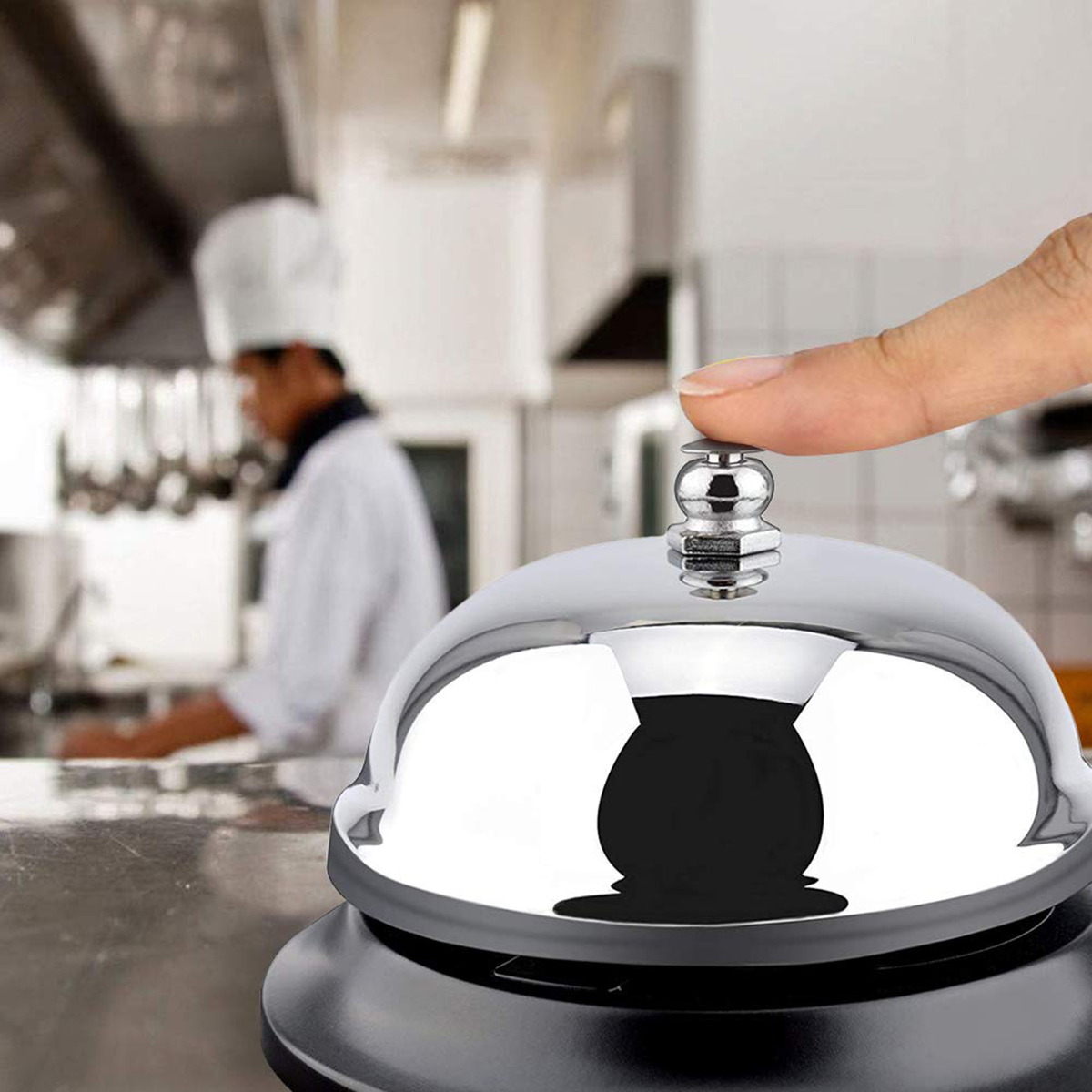 Picture of Modern Styled Service bell Hotel bell Desk bell Metal Anti-Rust Construction For Call Customer Service Restaurant Games Dinner Bell And Teacher Bell