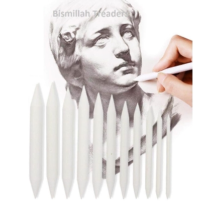 Picture of 3 Pcs Paper Blending Stump Drawing Art Blenders Sketch Painting Tool for Student Sketch Drawing - White